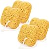 Flintronic 4 Pezzi Spugna Doccia, Grande Spugna di Loofah, Confortevole e Morbida, Loofah Sponge per Esfoliazione Corporale e Massaggio