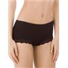 CALIDA Etude Toujours - Panty da Donna, in Cotone Supima di Alta qualità, con Fascia fine, Taglio Basso, Nero, 48-50