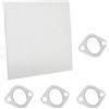 ZRUEWOT Guarnizione Scarico 20x20cm, Guarnizione Collettore 1,6mm - Guarnizione in Metallo Ceramico Resistente alle Alte Temperature Fino a 350°C, Universale e Tagliabile per Auto, Moto e Motori Diesel