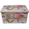 Biscottini Pouf contenitore bambini e adulti 60x35x35 cm | Scatole portaoggetti richiudibili con coperchio | Pouf contenitore quadrato con decorazioni