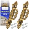 MONTERAL 2 Pezzi Maniglie per Mobili Antichi 106x22x16 mm Distanza Tra Fori Montaggio 64 mm - Maniglie Antiche per Mobili è Realizzato in Lega di Zinco-Alluminio - Garanzia di 10 Anni