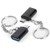 OFFCUP Adattatore da USB 3.0 a USB-C, 2 Pezzi Adattatore OTG USB-C a USB 3.0 da 10 Gbps con Portachiavi Compatibile con iPhone16 serie 15 MacBook Pro M4 Mac Mini Galaxy S24