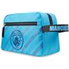 Manchester City F.C. Beauty case da uomo, borsa da bagno da appendere con tasca con cerniera - Man City Gifts, Blu, Beauty case