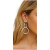 Generico ◦-●◉ஐ ORECCHINI AD ANELLO LUNGHI COLOR ARGENTO MARTELLATO ஐ◉●-◦ Orecchini lunghi realizzati con anelli martellati in tre misure, argento