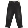 PINKO Maddie Jeans Da Donna W27 Rovinati Neri Lavati In Denim Con Zip E Logo