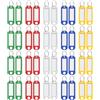 Uniclife 40 pezzi portachiavi, 5 colori con etichette, etichette per portachiavI, identificatori in plastica con anello diviso, portachiavi vuoti per casa, ufficio e scuola,5,8 x 2 cm