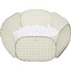 3 Sprouts - Piscina di Palline per Bambini - Piscina di Palline per Bambini di 3 Anni - Gioco da Interno (Palline Non Incluse) (Percalle Beige)