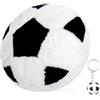 OPVXZAD Cuscino In Peluche a Tema Calcio, Peluche Giocattolo Plue Football Toy & Portachiavi Calcio, Palla Di Stoffa Peloso, Giocattolo Morbido, Regalo Per Ragazzi, 35x35 cm