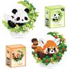 VEQENIFY Set di mini mattoncini da costruzione a forma di panda, panda | Set di mini mattoncini da costruzione a forma di animali, carini, per bambini dai 6 anni in su, per adulti