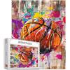 Tucocoo Puzzle da basket per adulti, 1000 pezzi, divertente palla sportiva Banksy graffiti street art puzzle colorato fai da te per la decorazione della casa, puzzle per la famiglia perfetto per
