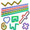GOLDGE 10PCS 24 Link Wacky Track Toys Snap and Click Fidget Toys Puzzle Finger Toy Ansia Stress Relief Multicolor Snake Chain Puzzle Bomboniere Party Bags Fillers e giocattoli educativi