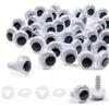 TOAOB THE ONE AND ONLY BABY TOAOB 50 Pezzi Occhi di Sicurezza10 mm Occhi Mobili in Plastica con Rondelle per Creazione di Animale all'Uncinetto