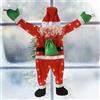 Les-Theresa Babbo Natale, arrampicata su roccia, Babbo Natale con catena luminosa a LED, decorazione natalizia, Babbo Natale, da appendere, per interni ed esterni (110 cm)