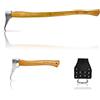Xforst Zappino Tiratronchi Set 2 Pezzi 70 + 38 cm - Sappie a Mano con Custodia e Supporto Cintura, Manico Hickory Americano, Testa Acciaio Carbonio Forgiato, Attrezzo Forestale X-P500L + X-P50BXx