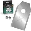 FixedNow Lame di ricambio [9 pezzi] extra lunghe 43 mm per robot tagliaerba compatibili con Husqvarna, Gardena, Yardforce, Ferrex, Mc Chulloch, set di forbici di ricambio in acciaio inossidabile con