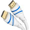 Kabeldirect KabelDirekt - Cavo HDMI 10K & 8K, HDMI 2.1 b - Certificato, sviluppato in Germania - 1 m (Cavo 2.1 Ultra High Speed, per PC e console come PS5 e XBO, monitor e TV - bianco)