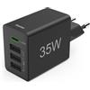 Hama Caricatore rapido, 1 x USB-C PD, 3 x USB-A, mini caricabatterie, 35 W, nero