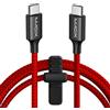 Magix Cavo USB C 60W 2M Rosso, Ricarica Rapida PD 3.0 3A, Velocità di Sincronizzazione Dati 480MB/s, Compatibile con Macbook Pro/Air, iPad Pro 2021/Air 5, Galaxy S23/S22 Ultra, Pixel 7 6