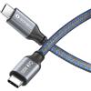 Sonero® Cavo di ricarica da USB-C, cavo di ricarica per telefono cellulare, rapida, cavo tipo C, USB2.0, 100 W PD, grigio/blu, 1,50 m
