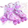 Sportneer Pattini a Rotelle Per Bambina Con 4 Misure Regolabili, EU 24-31 Ruote Illuminate Per Principianti Weihnachts und Geburtstags Geschenke