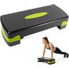 Haoutdory Stepper Fitness Casa,Step Aerobica Antiscivolo,Altezza Regolabile su 2 Livelli 10-15 cm,Ideale per Allenamento Aerobico e Fitness,Perfetto per Appartamenti,Uffici,Compatto e Facile da Riporre,Verde