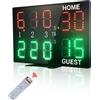 YZ Tabellone Segnapunti, Portatile Segnapunti Padel, 10 Cifre Elettronico LED Scoreboard con Telecomando, Segnapunti Pallavolo Tabellone Segnapunti Elettronico für Gioco Tennis all'Interno all'aperto