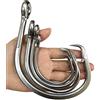 Jasmine Ami da pesca circolari per la pesca del tonno, in acciaio inox, con punta ad artiglio super resistente, misure 16/0, 18/0, 20/0, 24/0, 28/0 , Silver, 24/0(pack of 2)