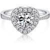 MomentWish Anello per Bambini, 1Karat Moissanite Anello per Bambini, Anello Argento 925 Donna, Hochzeit Valentine Geburtstag Geschenk Size-53(16.9)