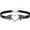 Alchemy Gothic Nocte Amor Donna Choker nero/argento peltro