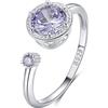 Qings Anello Alessandrite per Donna Argento 925 Giugno Anello Pietra di Nascita Aperto Regolabile Birthstone Regali di Gioielli per il Compleanno