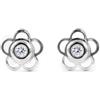 Monde Petit Orecchini per Bambini fiore - oro bianco 9k (375)