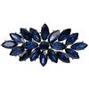 EVER FAITH Sposa Gioielli Navy Blu Marquise Cristallo Austriaco Booming Fiore Spilla per Donne Fashion