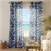 XTMYI Tende blu lunghe 274 cm, per soggiorno, set di 2 tende con occhielli sulla parte superiore, semi-velate con motivo stampato a foglie, extra lunghe, per camera da letto, larghezza 132 x 274 cm,