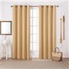 Exclusive Home Rasatello saia Isolante Oscurante con Occhielli Tenda della Finestra Pannelli (Set da 2), Poliestere, Sundress, 84 x 52 x 0.2 cm
