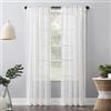 No. 918 Delia - Tenda a pannello con tasca per bastone, motivo floreale ricamato, 127 x 213,4 cm, avorio