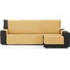 ECOMMERC3 | Copridivano Chaise Long 240 cm validato per chaise longue lungo braccio destro e sinistro - Copridivano a chaise longue, regolabile, colore senape