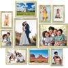 Icona Bay - Set di cornici combinate, 10 pezzi, 5 x 6 cm, 3 x 7 cm, 2 x 8 x 10 cm, collezione Maestro, confezione multipla per galleria da parete Five 4x6, Three 5x7, Two 8x10 Old Skool Pro