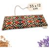 Sakito Cuscino Termico Microonde (25x15 cm) - Terapia Naturale per lo Stress e i Dolori Muscolari - Uso Caldo o Freddo - Elevata Ritenzione del Calore - Profumo di Lavanda (Tribal, 25 x 15 cm)