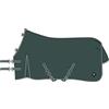 Imperial Riding IRHBasic - Coperta per esterni, 300 g, senza collo, calda coperta per esterni, materiale resistente alle intemperie, piega, poliestere 600D, cinghie incrociate, corde per le gambe