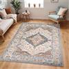 Livabliss Casablanca Tappeto Vintage Tappeto Per Soggiorno, Corridoio, Cucina Tappeti Orientale, Classico, leggera Manutenzione Pelo Corto, Ampio 100x140m, Grigio Talpa, Blu e Grigio
