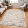 Livabliss OLIMPIA Geometrico Rectangle Tappeto | Carboncino, Nero, Grigio medio | 150x213cm | Soggiorno e Camera da Letto | Tessuto a Macchina Polipropilene