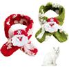 DONGKER Costumi Natalizi per Animali Domestici, Cappello da Babbo Natale Regolabile con Sciarpa per Cane e Gatto, Sciarpa Natalizio per Gatti Cani di Piccola e Media Taglia per Feste di Natale e Cosplay