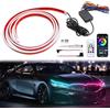 DREAMIZER Luci e Barre al Neon per Auto, 180cm Luci Diurne LED, 12V Striscia LED, 16 Milioni di Colori Scansione Dinamica Strisce Luce Esterna per 4x4 SUV Pickup Camion (Colorato)