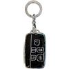 DIPZO Custodia per Chiave Compatibile con Land Rover Range Rover Sport/Evoque/Velar/Discovery, Jaguar XF/XE/XJ, Smart Key in Nero con Strass
