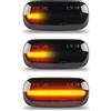 OZ-LAMPE Frecce Dinamico a LED per Au-di A3 8P S3 A4 S4 RS4 B6 B7 A6 S6 RS6 C5 C6 A8 D3 TT Mk2 8J Roadster, Indicatore di Direzione Laterale Dinamico a LED 2 Pezzi Nero Canbus