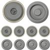 Anlseiod 10 pezzi 40 mm passacavo sottoscocca tappi in gomma impermeabili N90964902 compatibili con Audi, Seat, Skoda, Volkswagen, tappi con fibbia in gomma grigi