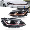 VLAND Motor VLAND Fari Full LED per Golf 7 Golf MK7 TSI TDI Alogena 2012-2017 [non per GTI/GTD/Xenon], con lampeggiante sequenziale - Rosso