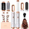 UKLISS 6 in 1 Airstyler, Spazzola Asciugacapelli con Airflow Arricciacapelli Automatico, Hair Dryer, Thermal Brush, Spazzola Lisciante, Spazzola ad Aria Calda, Regali Set per Donne Styling (Bianco)