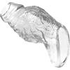 Kutocesy Guaina Per Pene Con Anello Fallico Guaina Per Pene Allungante Riutilizzabile Trasparente Allungamento Del Pene Giocattolo Sessuale Per Uomini (Transparent)