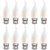 BELINGGO B22 lampadine LED dimmerabili, baionetta B22d lampadina filamento candela, C35, luce bianca calda, 2700K, in vetro smerigliato, risparmio energetico, 10 pezzi